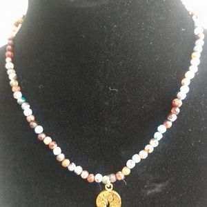 Beautiful necklace made of natural beads